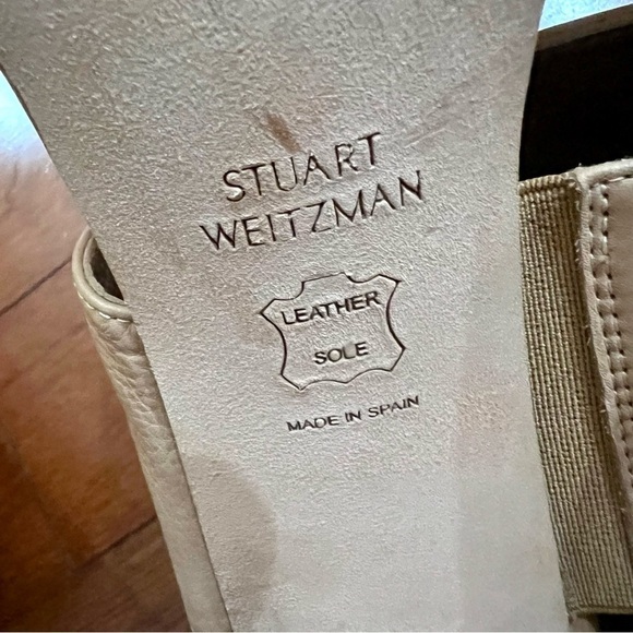 Stuart Weitzman INPOWER Pecan Comfy Calf Leather Sandal sz 8.5 Rare - Picture 8 of 10